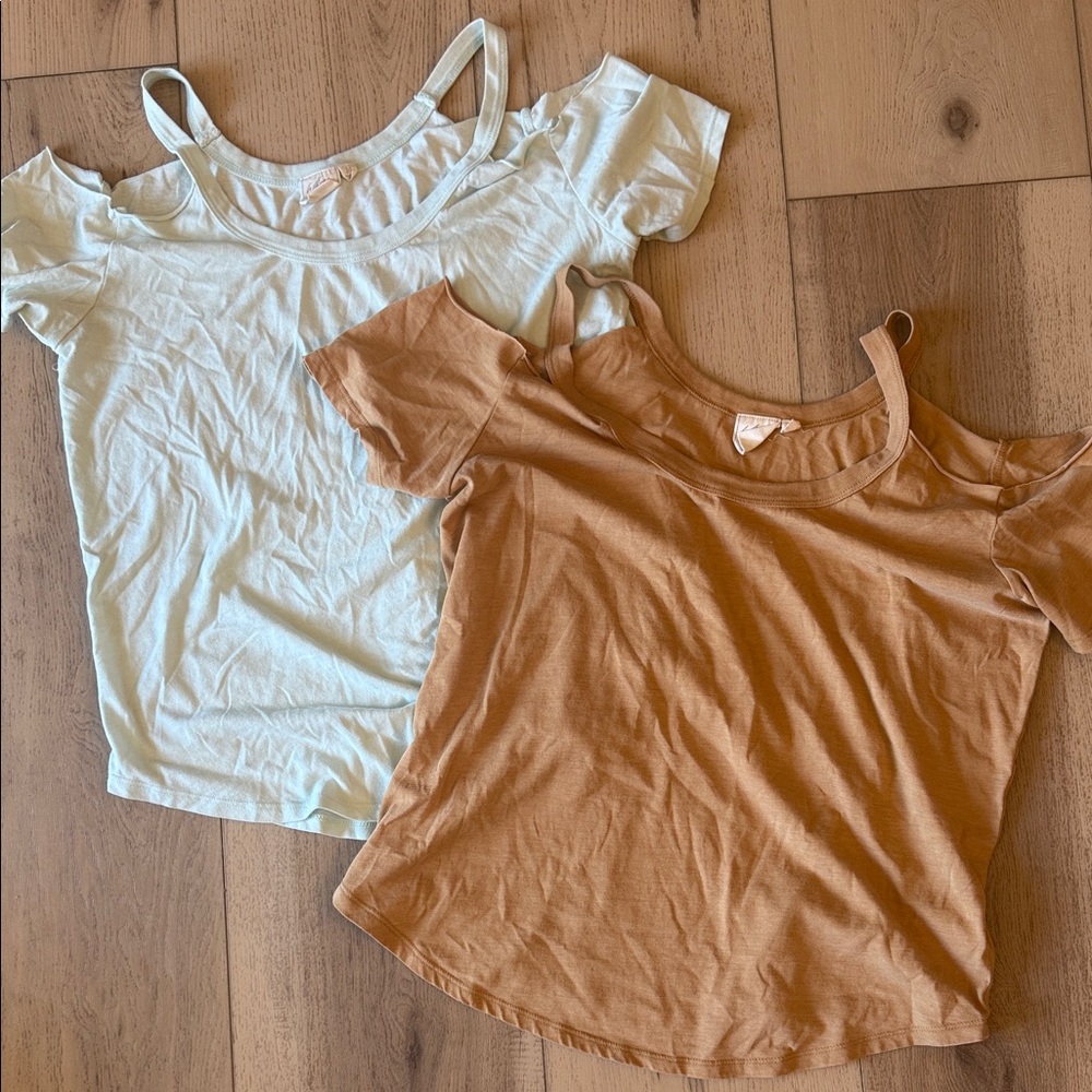 White Crow Cold Shoulder Tops